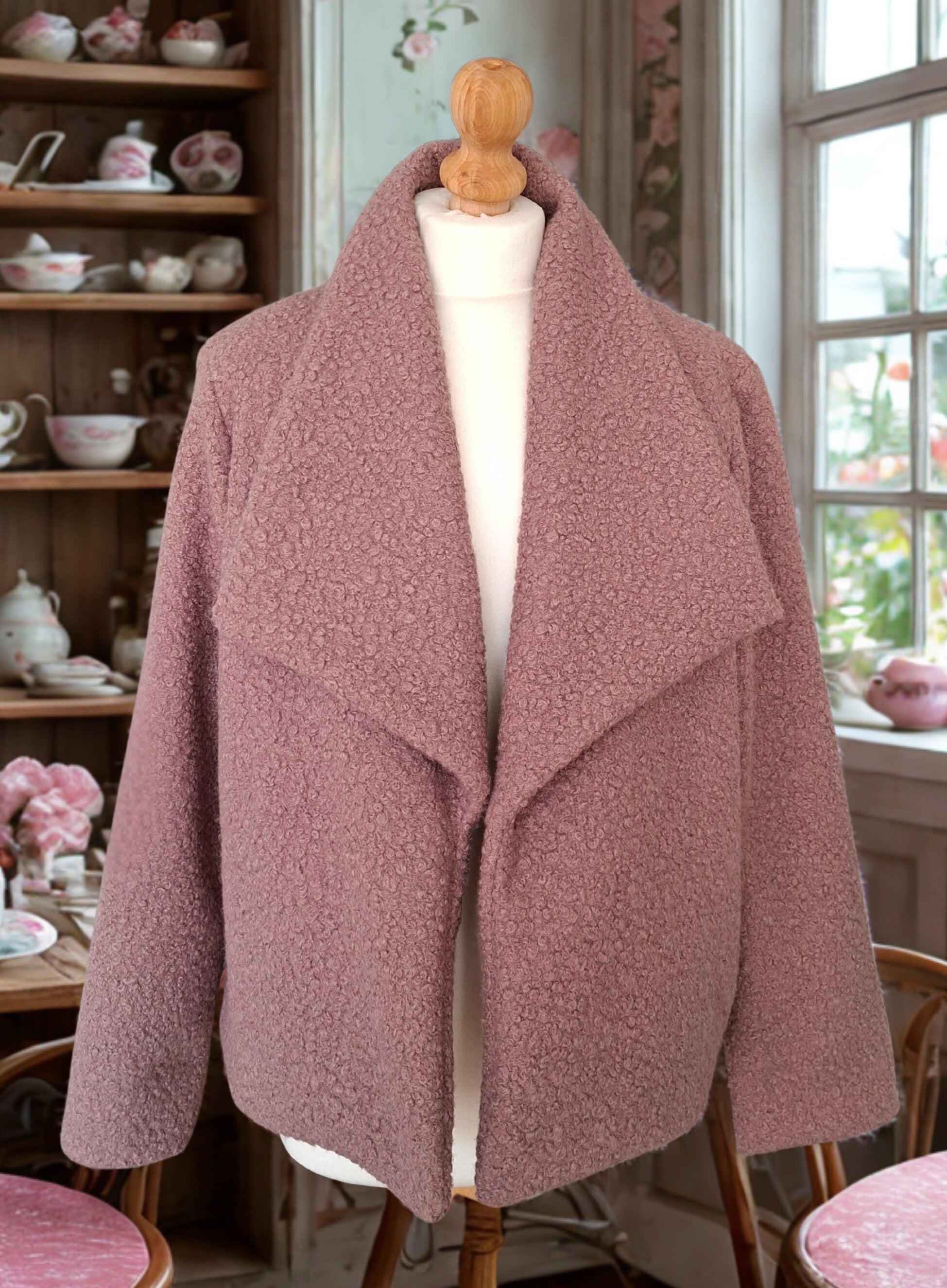 Veste en lainage bouclette Lady Maria