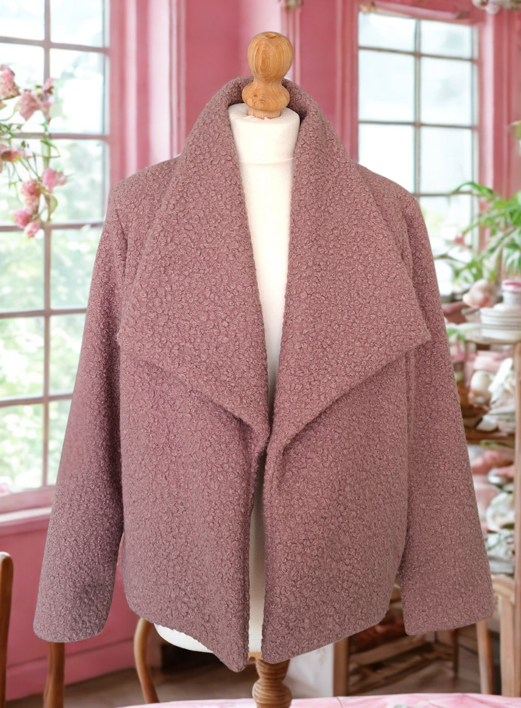 Veste en lainage bouclette Lady Maria